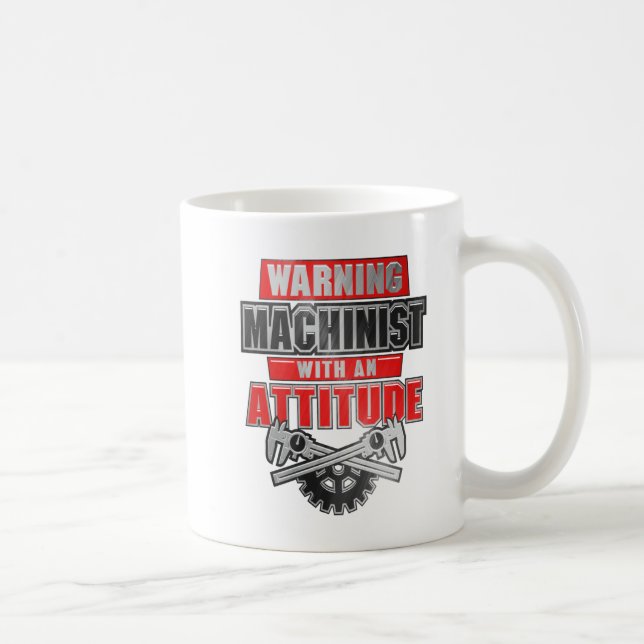 Mug Ingénieur mécanique machiniste drôle (Droite)