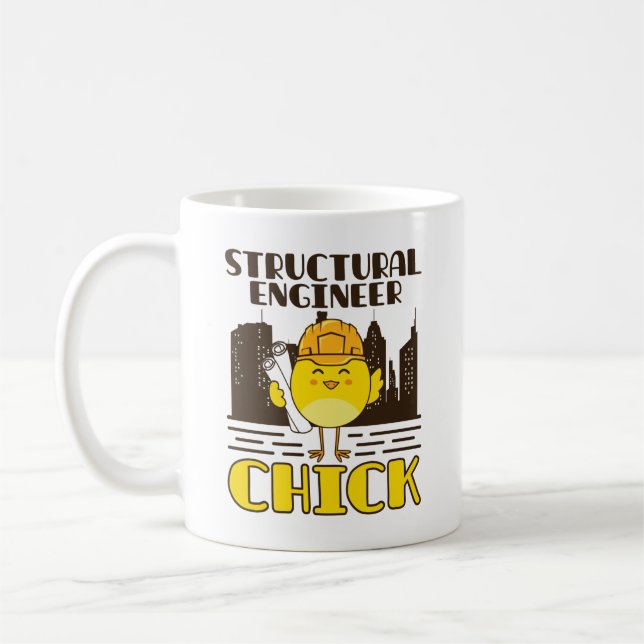 Mug Ingénieur structurel Chick Ingénieur civil (Gauche)