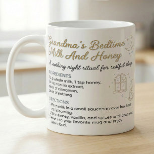 Mug Ingrédients du lait de miel au coucher de la recet