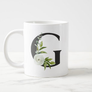 Mug initial avec la lettre G - Flore printanière