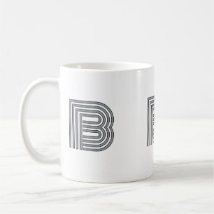 Mug Initiale Monogrammée Simple Minimaliste Moderne No