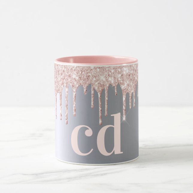 Mug Initiales en or rose argent (Centre)