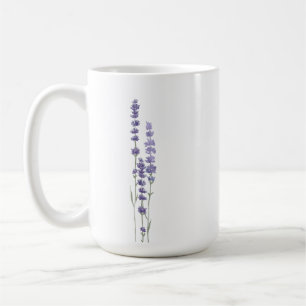 Mug Initiales Mariage Lavender Français Simple Delicat