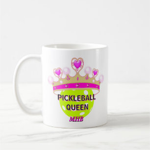 Mug Initiales personnalisées Monogrammes Pickleball Qu