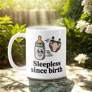Mug Insomnie depuis la naissance Humour de la vie de