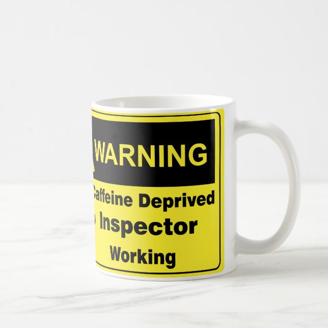 Mug Inspecteur d'avertissement de caféine (Droite)