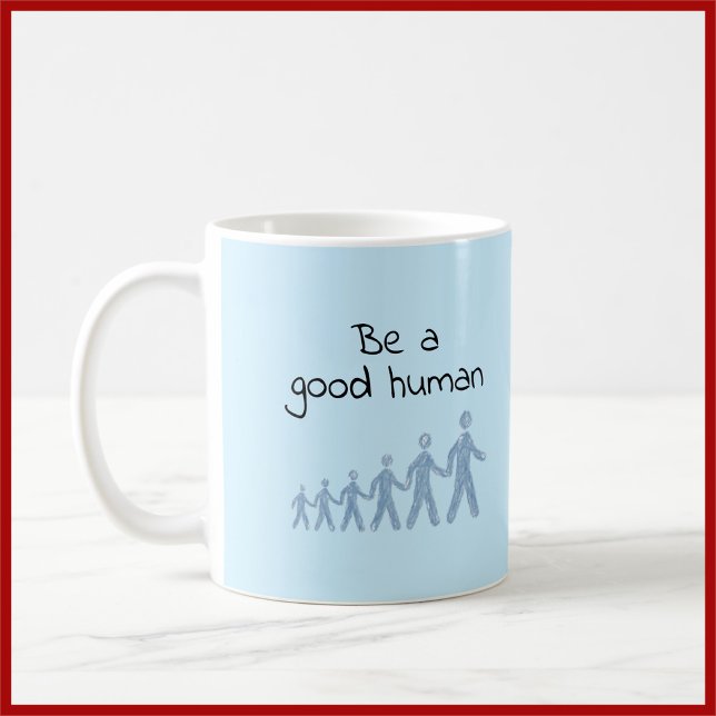 Mug Inspiration Bleue Moderne Soyez Un Bon Homme (Créateur téléchargé)