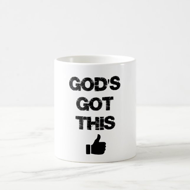 Mug Inspiration chrétienne : Dieu a reçu cette citatio (Centre)