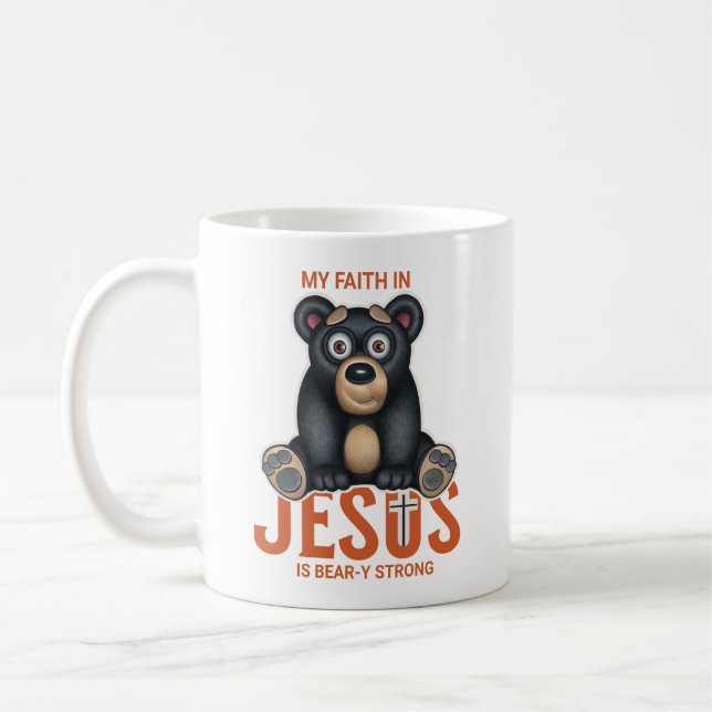 Mug Inspiration Ours Jésus foi chrétienne (Gauche)
