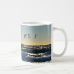 Mug Inspiration "Seas the Day" Océan marin