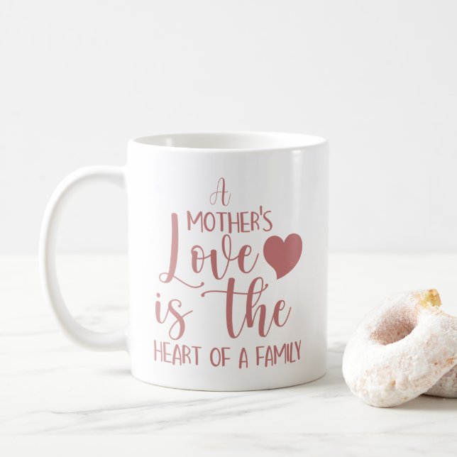 Mug Inspirationnel rose Une mère amour (Avec donut)