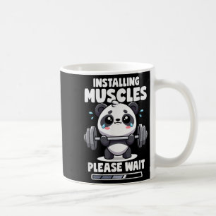 Mug Installation Muscles Veuillez Patienter Panda Lift