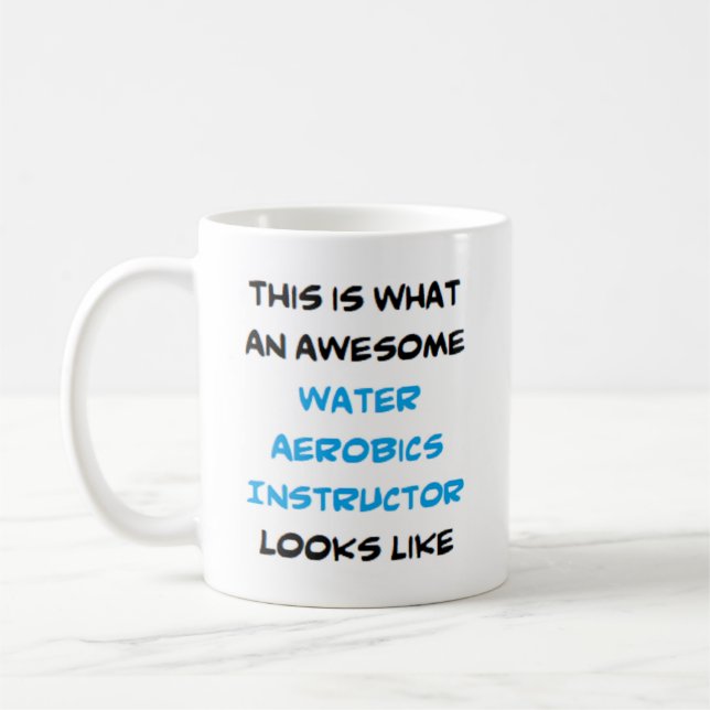 Mug instructeur d'aérobic aquatique, génial (Gauche)