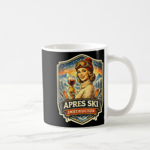 Mug Instructeur d'après-ski drôle de ski vintage femme