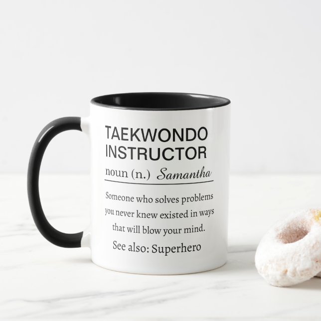 Mug Instructeur de taekwondo (Avec donut)