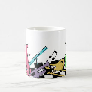 Mug Instruments de musique colorés