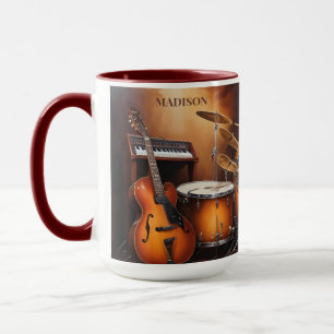 Mug Instruments de musique de nom personnalisé