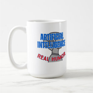 Mug Intelligence artificielle, humour réel. w White BG