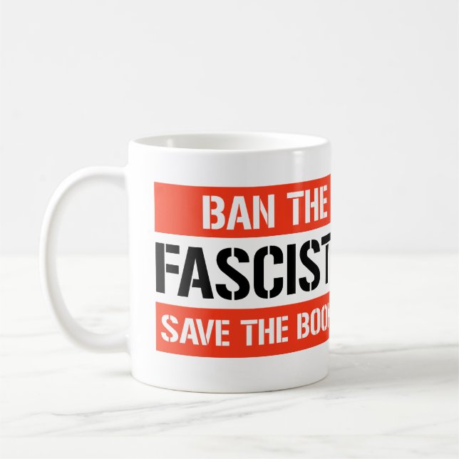 Mug Interdire les fascistes sauver les livres (Gauche)