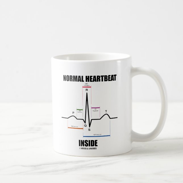 Mug Intérieur normal de battement de coeur (ECG ECG) (Droite)