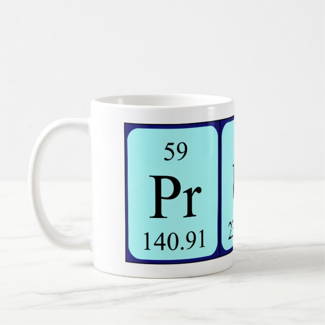 Mug Interrompre la taille du nom de table périodique (Gauche)