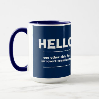 Mug Introduire petit discours anti-social solitaire IN