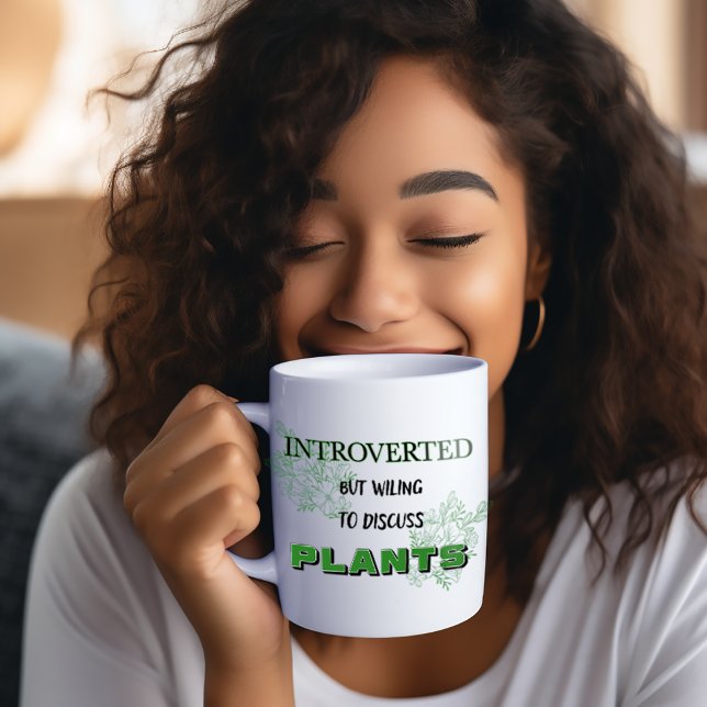 Mug Introverted Mais Prêt À Discuter Des Plantes (Créateur téléchargé)