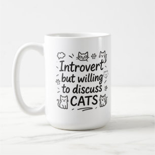 Mug Introvertir mais disposé à discuter des chats