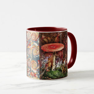 Mug INTRUDER Frog and Fairies Under Red Mushroom Magic