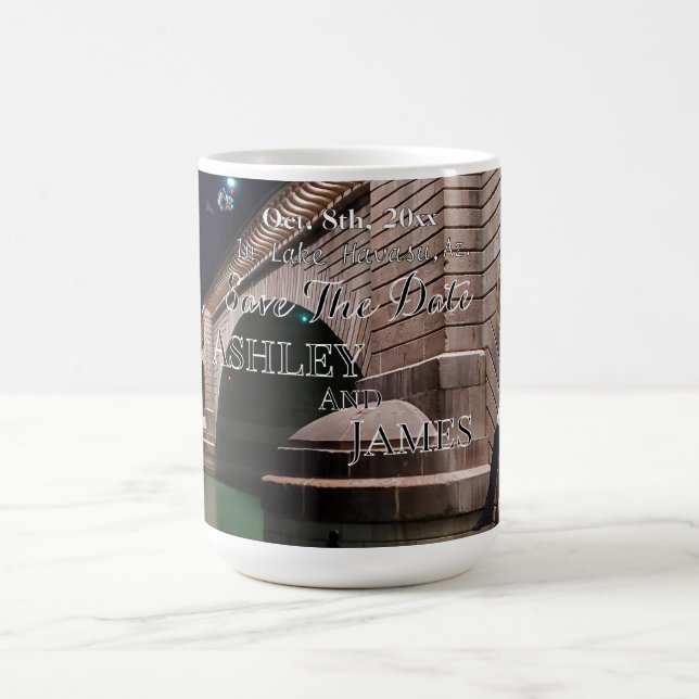 Mug Invitation de sauvegarde de la date de London Brid (Centre)