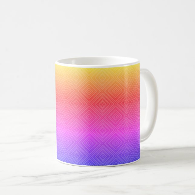 Mug Ipanema Arc-en-ciel Hypnotique Diamant Moderne Pop (Devant droit)