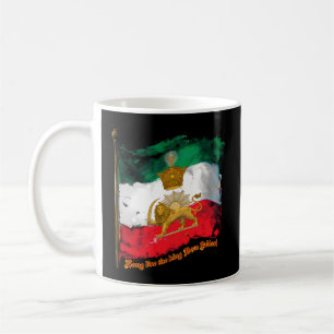 Mug Iraniens Drapeau Avec Pahlavi Couronne Soleil Et L