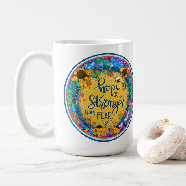 Mug Irelyn's Huddle Hope Floral Bumblebee Inspirivity (Avec donut)