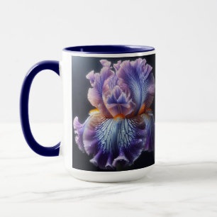 Mug Iris à plumes pures et bleues