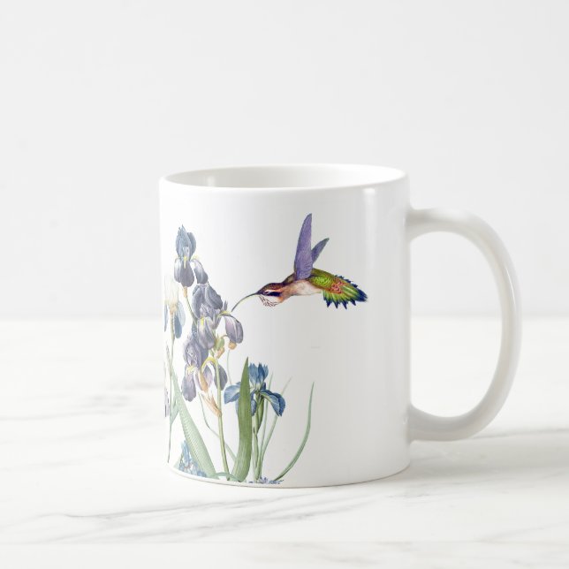 Mug Iris d'animaux de faune d'oiseaux de colibri (Droite)