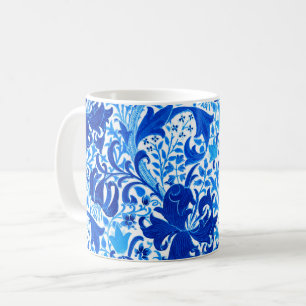 Mug Iris de William Morris et lis, bleu de cobalt