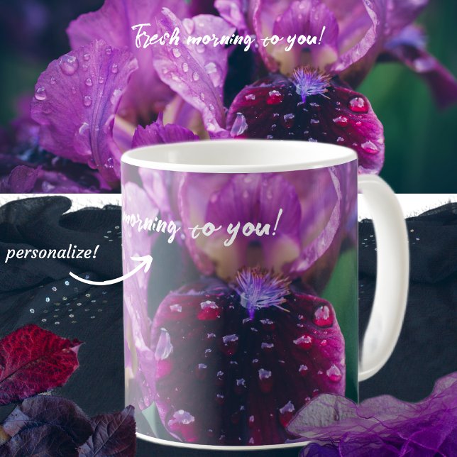 Mug Iris pourpre après pluie (Créateur téléchargé)