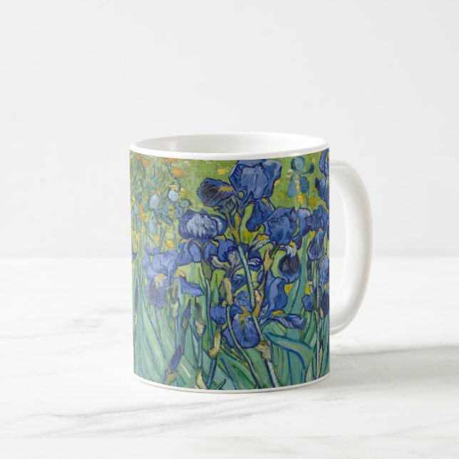 Mug Irises, Floral Oil Painting, Vincent Van Gogh (Devant droit)