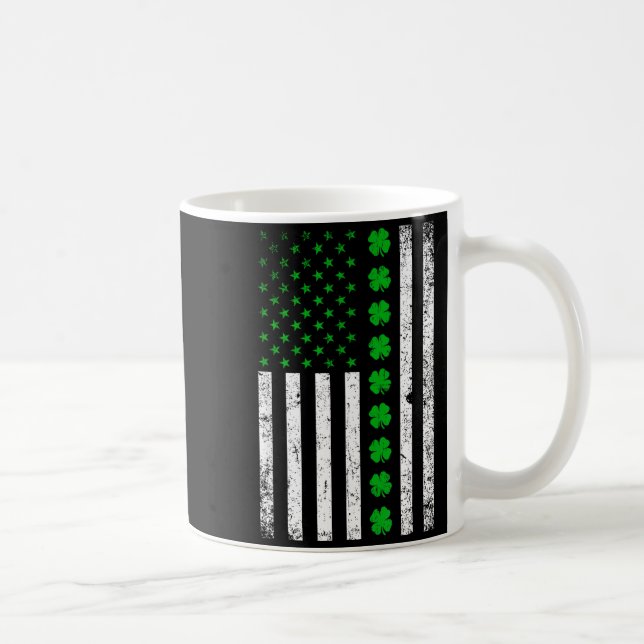 Mug Irish American Flag St. Patrick's Day Shamrock  (Droite)