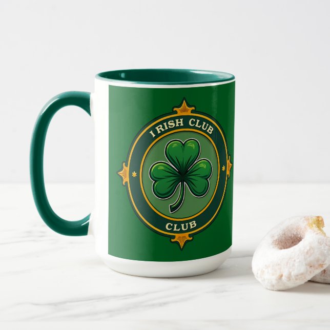 Mug Irish Club St Patrick’s Day Shirt – caneca (Avec donut)