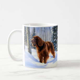Mug Irish Setter Let It Neige Christmas