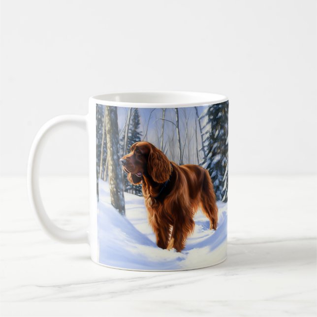 Mug Irish Setter Let It Neige Christmas (Gauche)