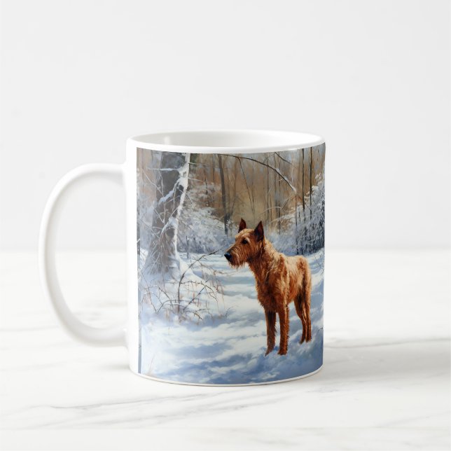 Mug Irish Terrier Laisser neiger Noël (Gauche)
