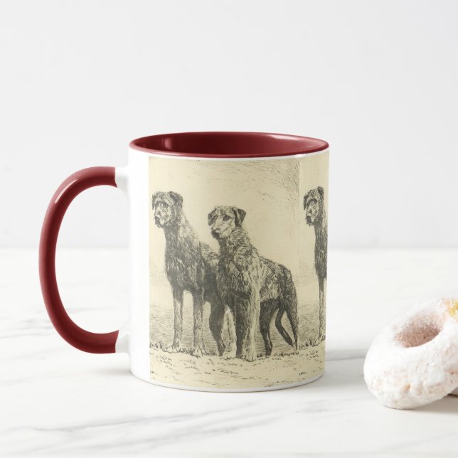 Mug Irish wolfhound (Avec donut)