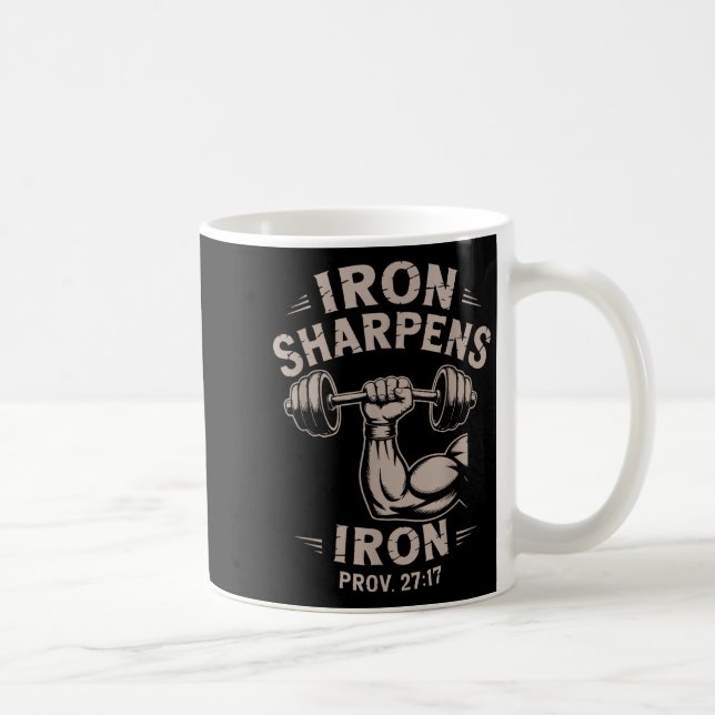 Mug Iron Sharpens Iron Youth Christian Workout Gym Wei (Droite)