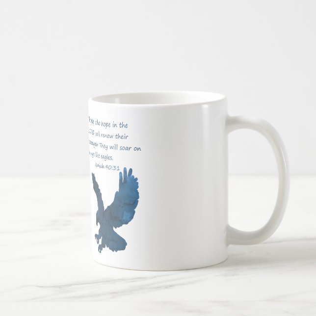 Mug Isaïe 40 31 Bible Verse Eagle (Droite)