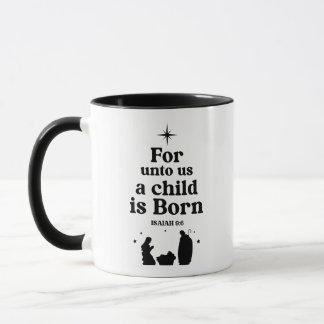 Mug Isaïe 9:6 Pour Nous Un Enfant Est Natif Nativité