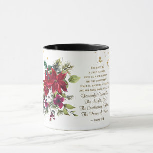 Mug Isaïe 9:6 Pour nous un enfant naît Noël
