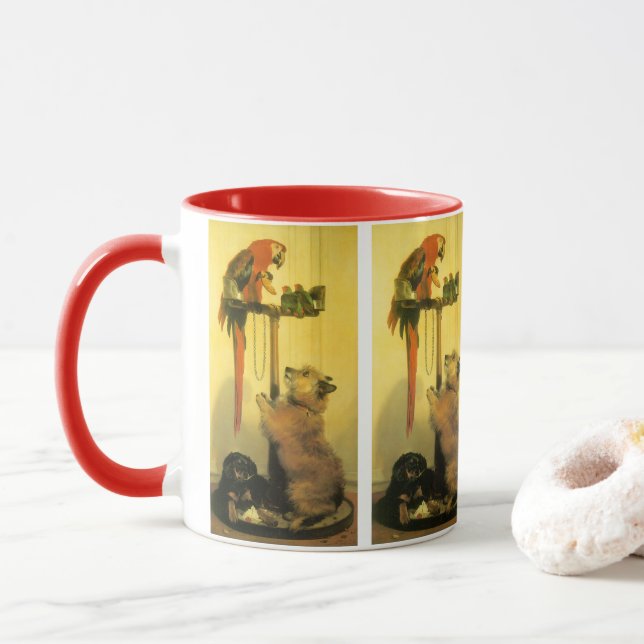 Mug Islay, Tilco, un Macaw et des Inséparables de Land (Avec donut)