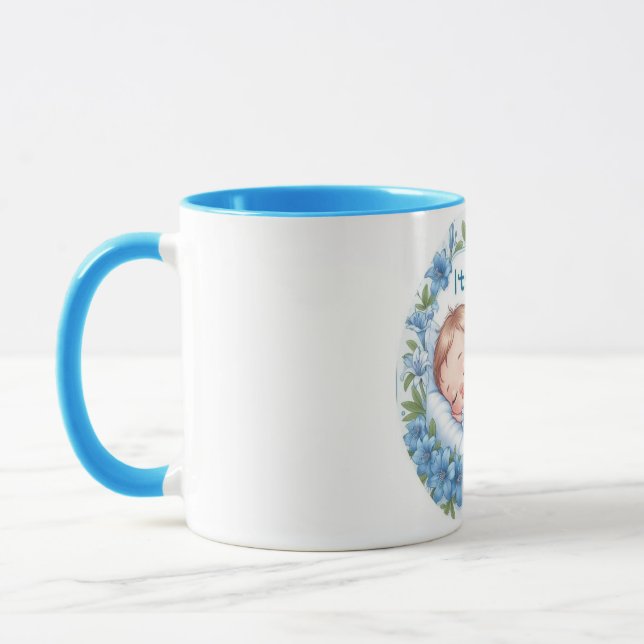 Mug It’s a Boy Baby Shower Sticker (Gauche)